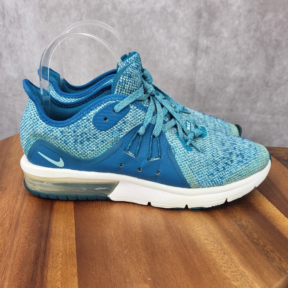 Nike Air Max Sequent 3 Running Shoes Boys 5.5Y Blue Sneakers 922885-300